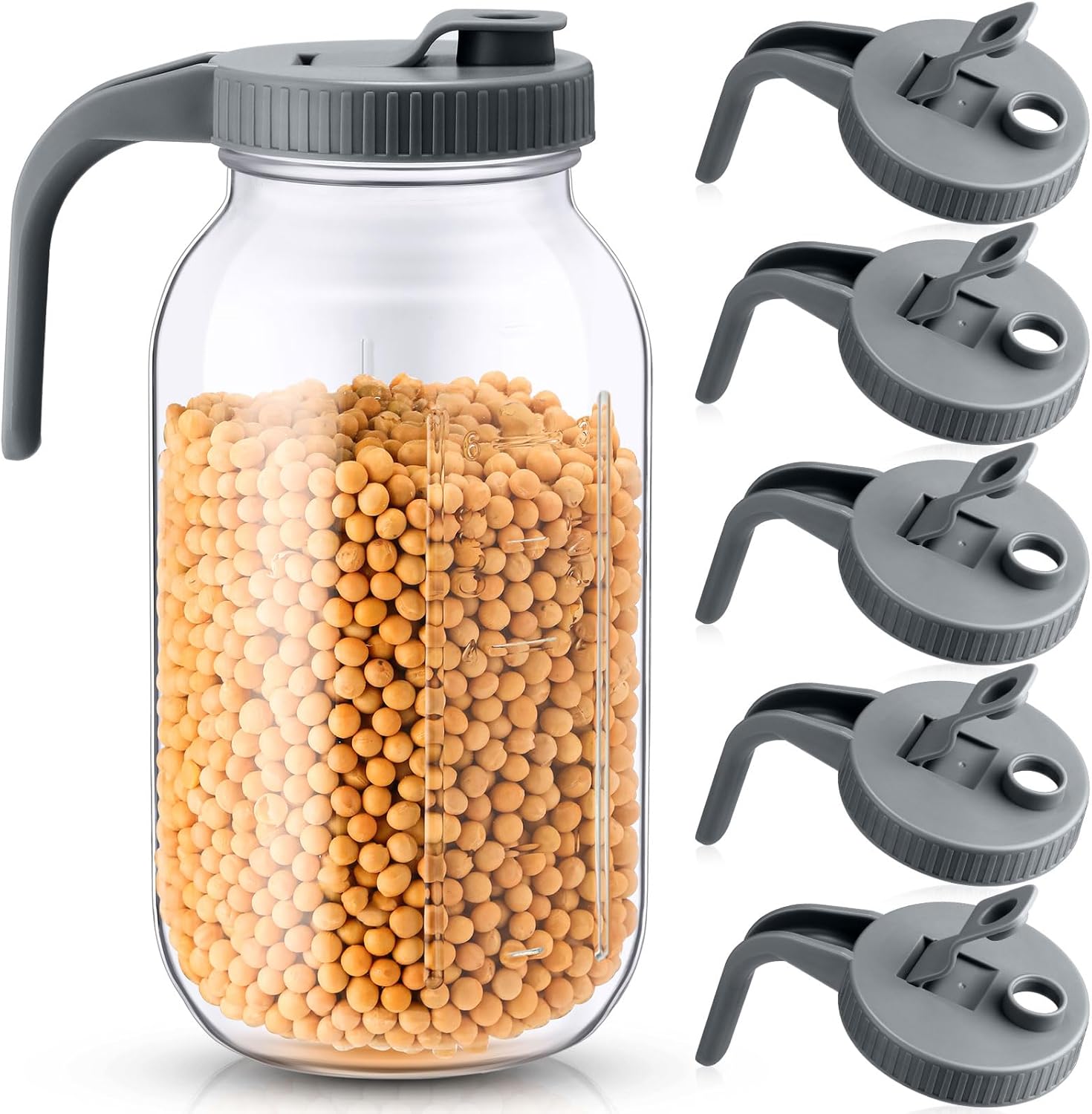 Dandat Mason Jar Lids with Handle