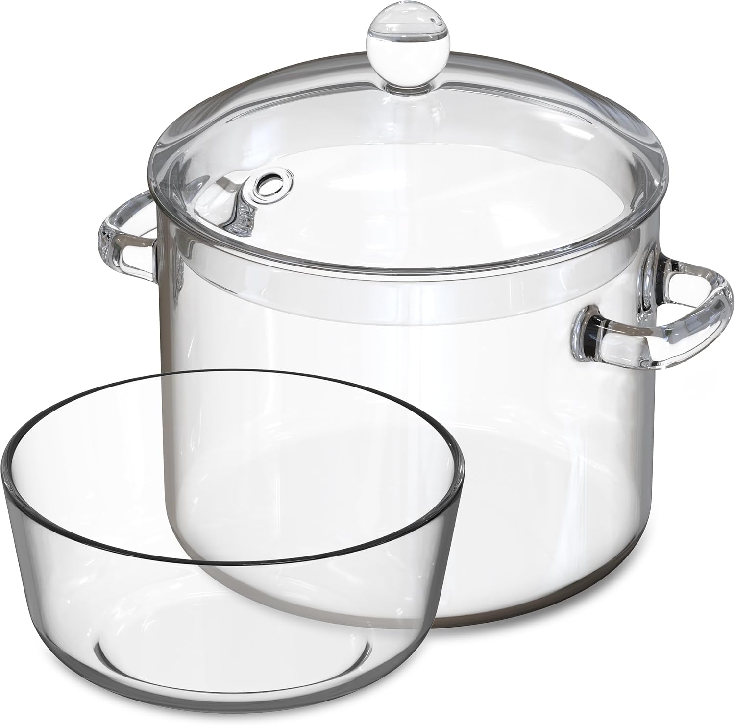 FILULA Heat-Resistant Glass Cooking Pot with Cover