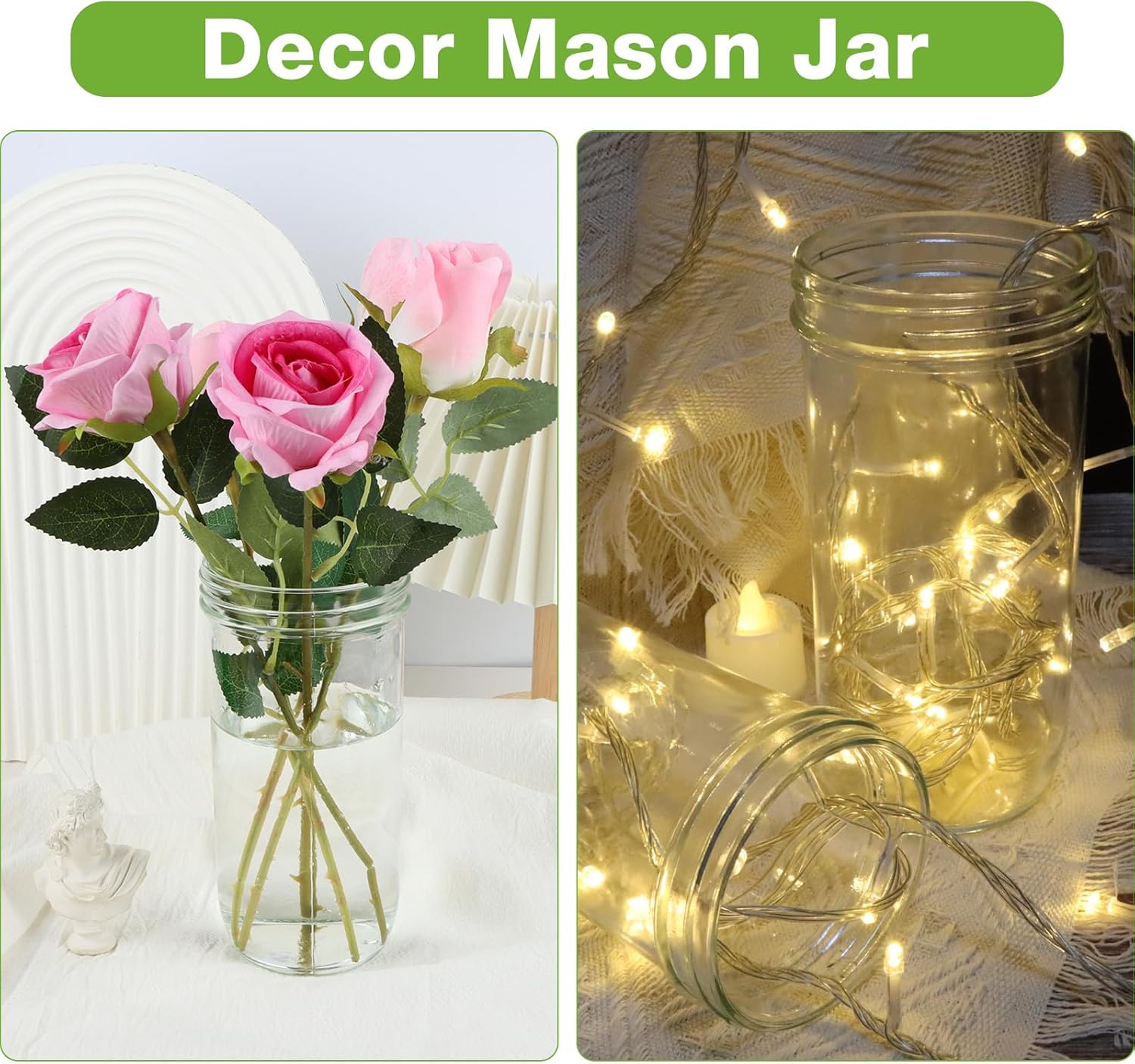 24 oz Mason Jars 6-Pack Canning Fermenting Jar Set
