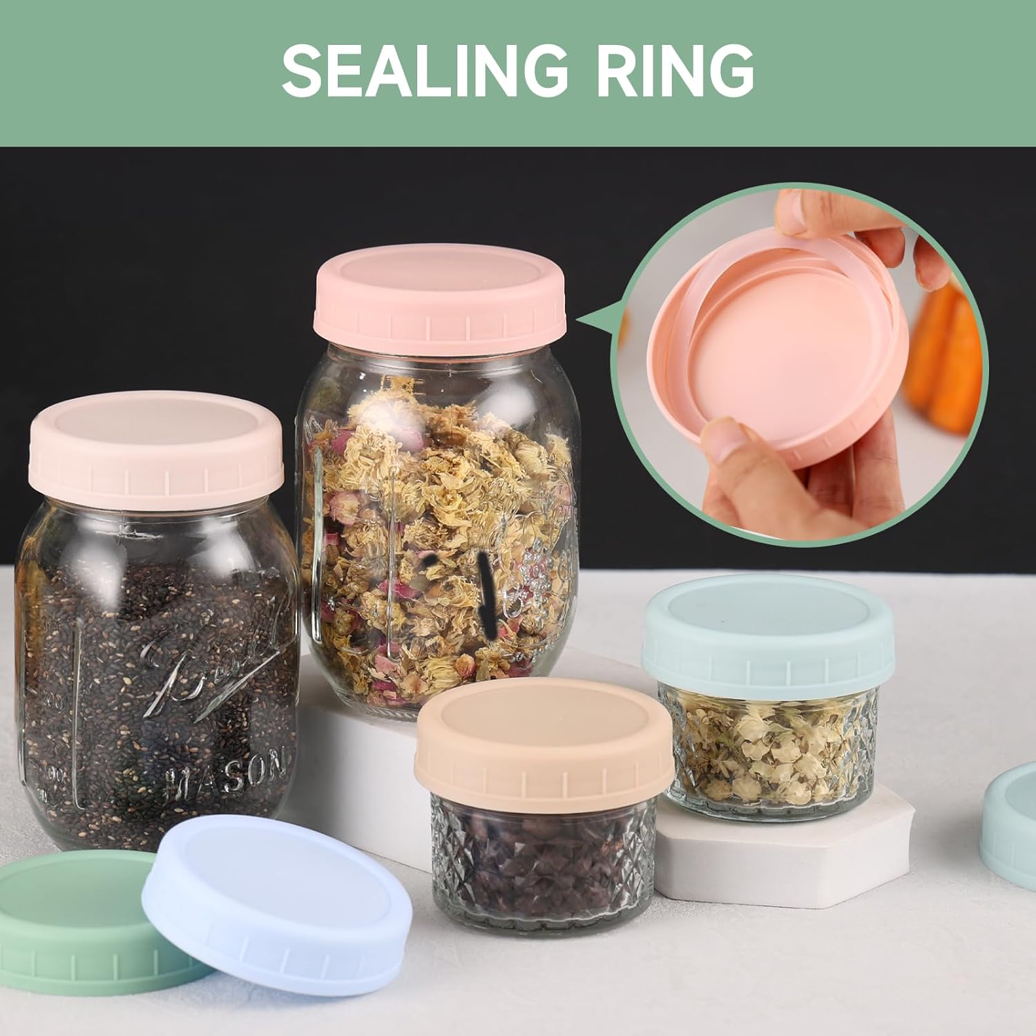8-Pack Wide Mouth Mason Jar Lids