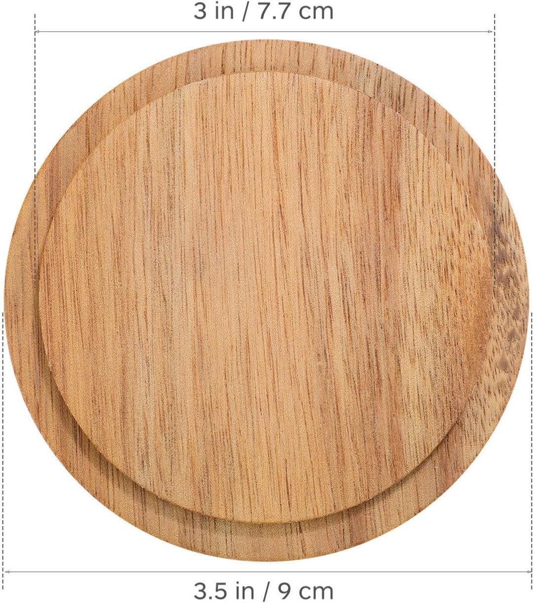SEWACC Bamboo Cup Lid - 4-Piece Set for Durable Airtight Covers
