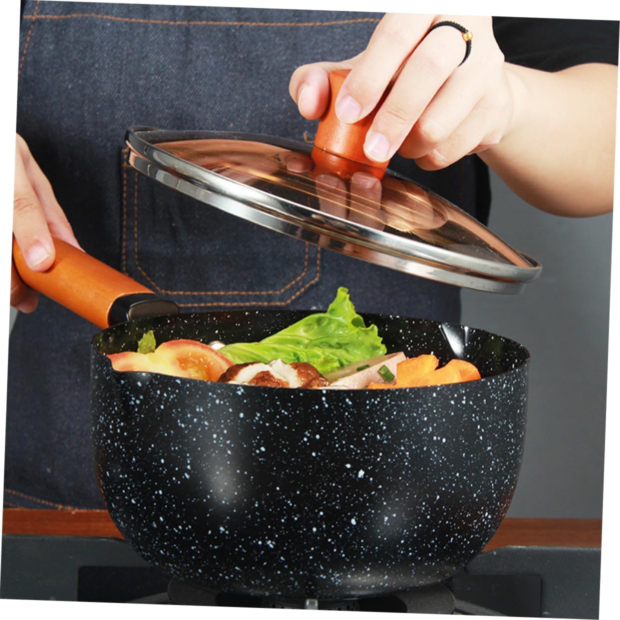 Garneck Snow Pan Non Pots Milk Warmer Pot