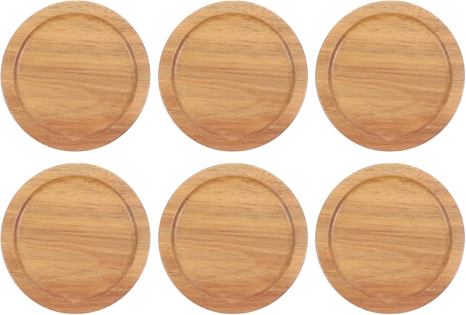 6pcs Reusable Acacia Wood Mason Jar Lids Set