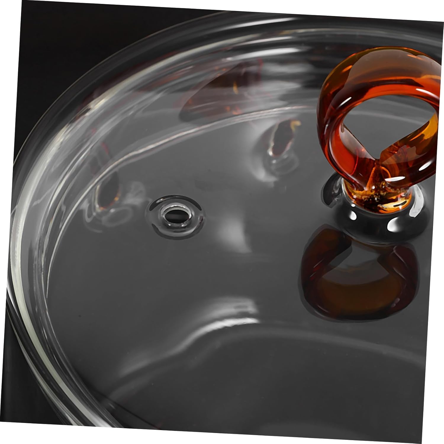 PRETYZOOM 2pcs Glass Stockpot with Lid