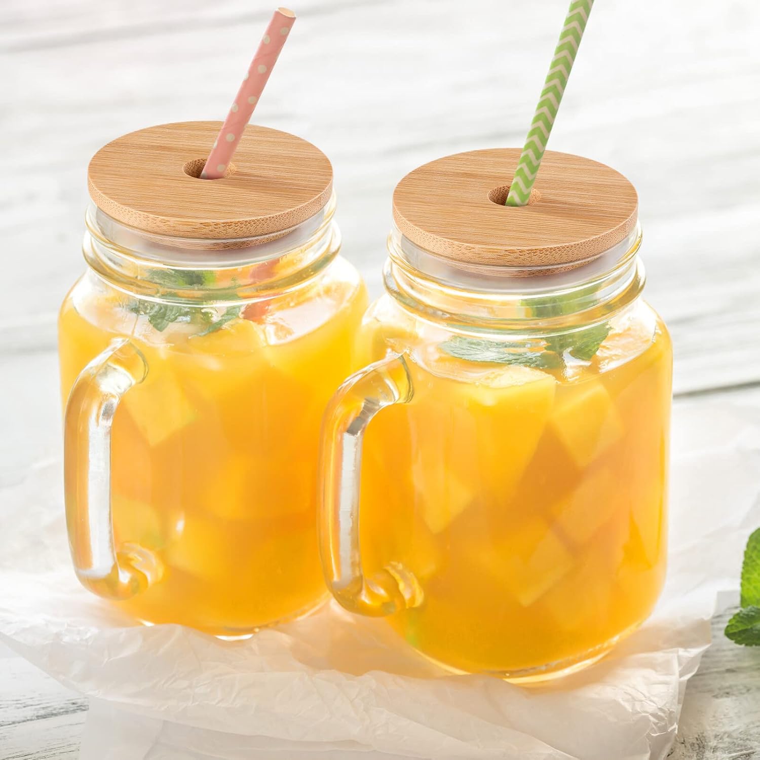 Bamboo and Silicone Yogurt Jar Lids