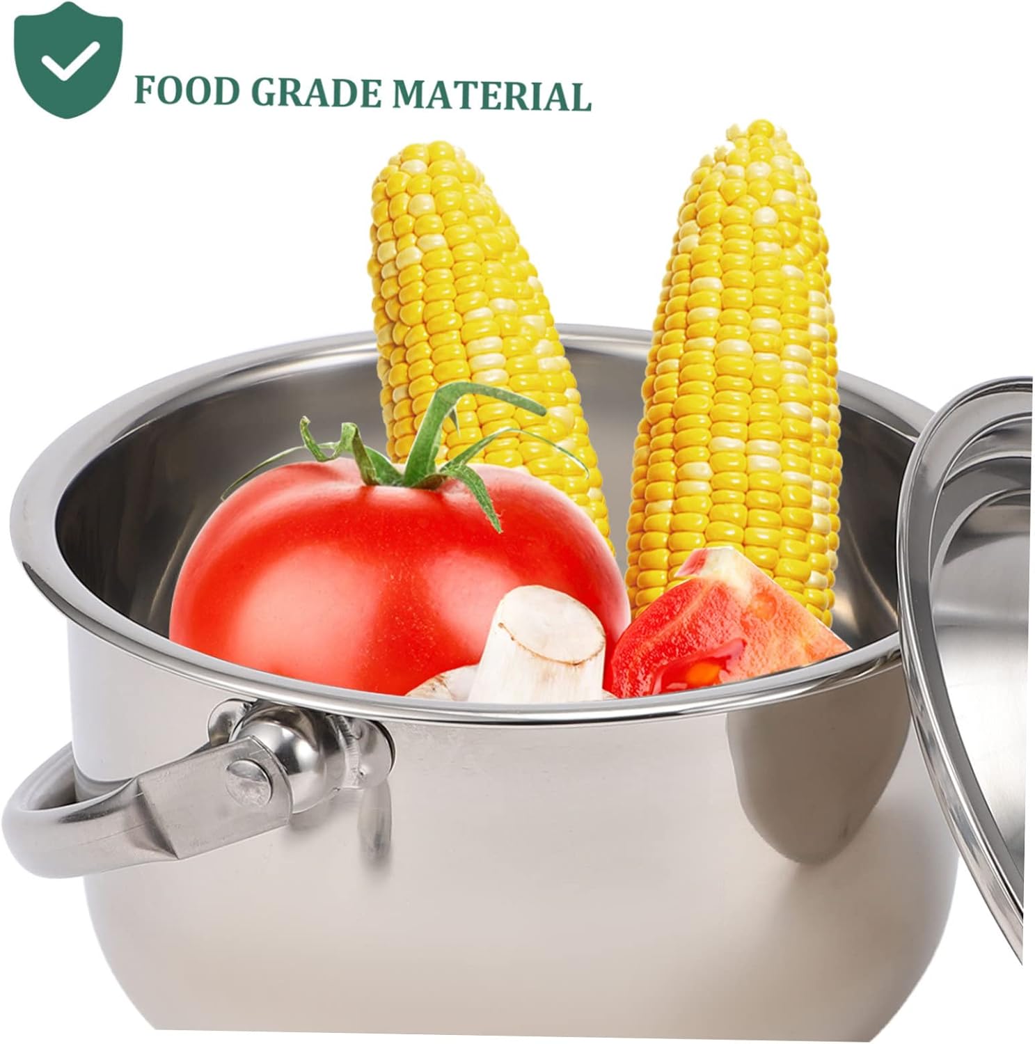 HAKIDZEL Ceramic Stainless Steel Saucepans with Lids