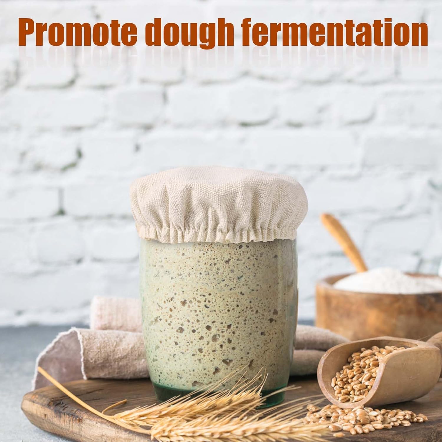 Protect your sourdough fermentation with premium cotton cloth jar covers