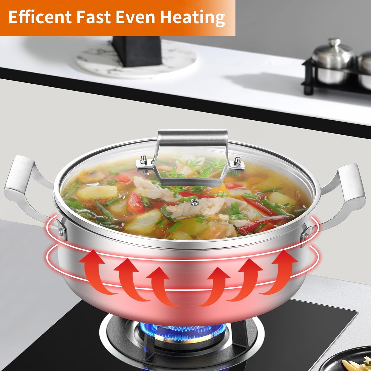 Delarlo Tri-Ply 55QT Stock Pot