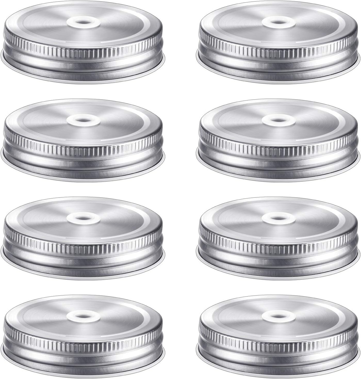 Experience perfect storage with our 8-piece mason jar lid set