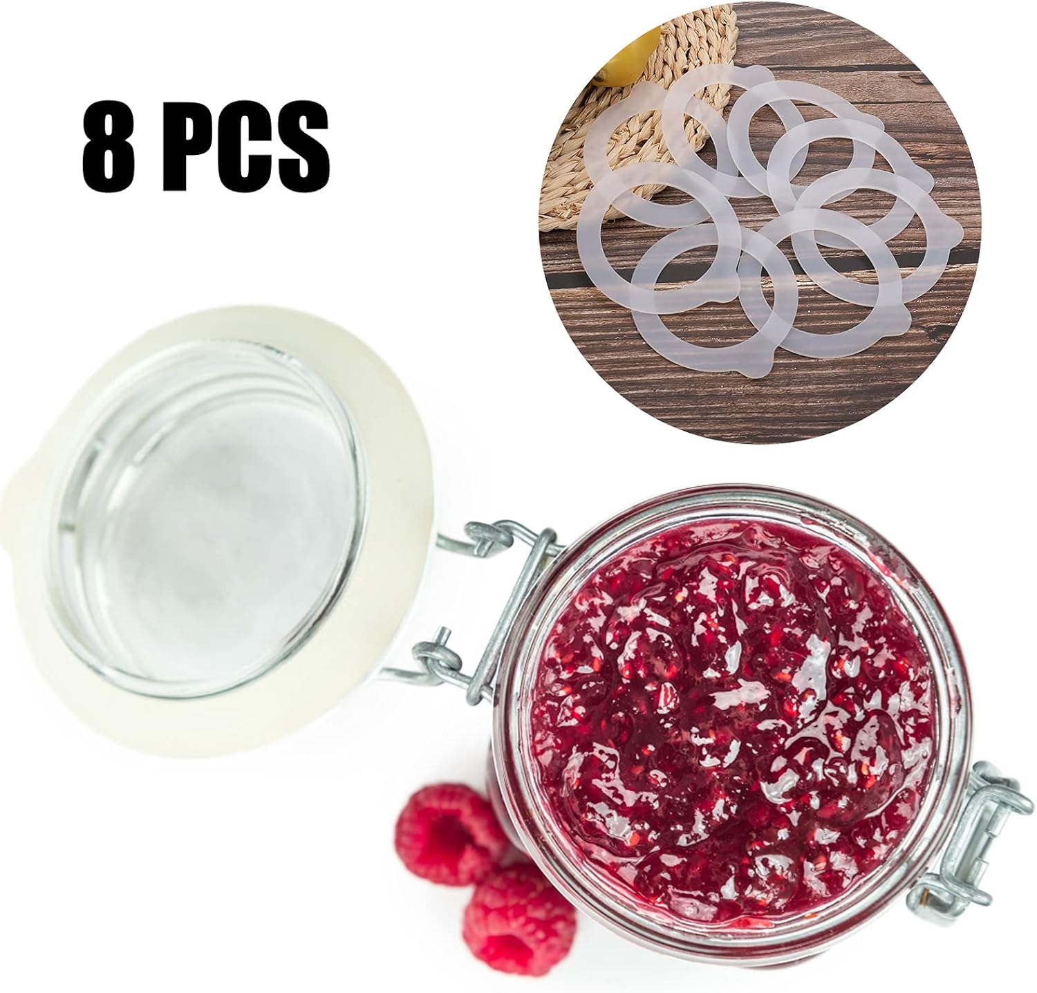 8-Piece Silicone Jar Gaskets