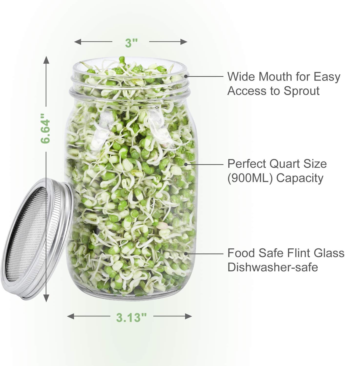 Bright Dependable Mason Jar Sprout Kit for a Lewder Wintry Sprout Journey