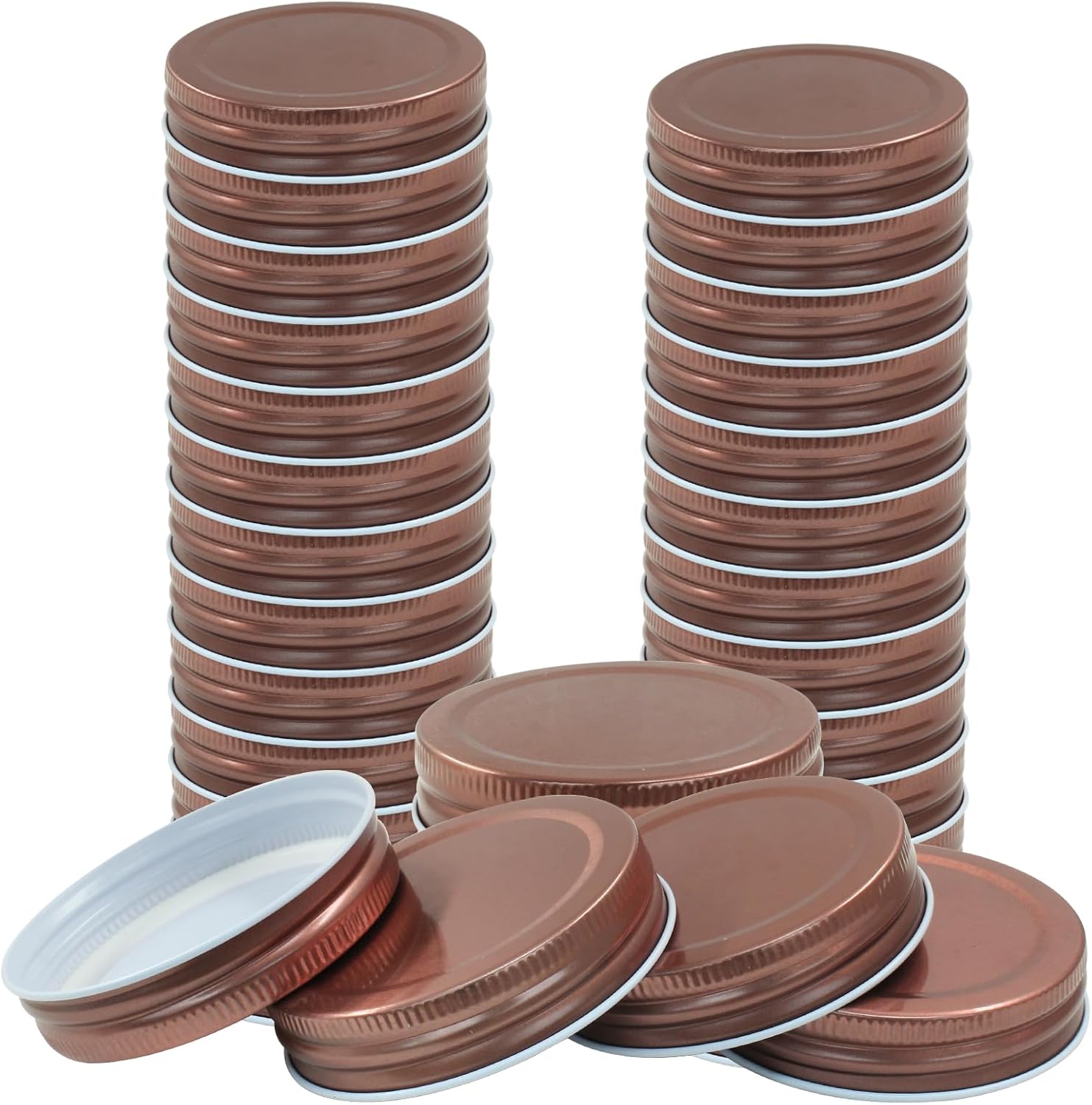 Perfect Leak-Proof Mason Jar Rose Gold Lids