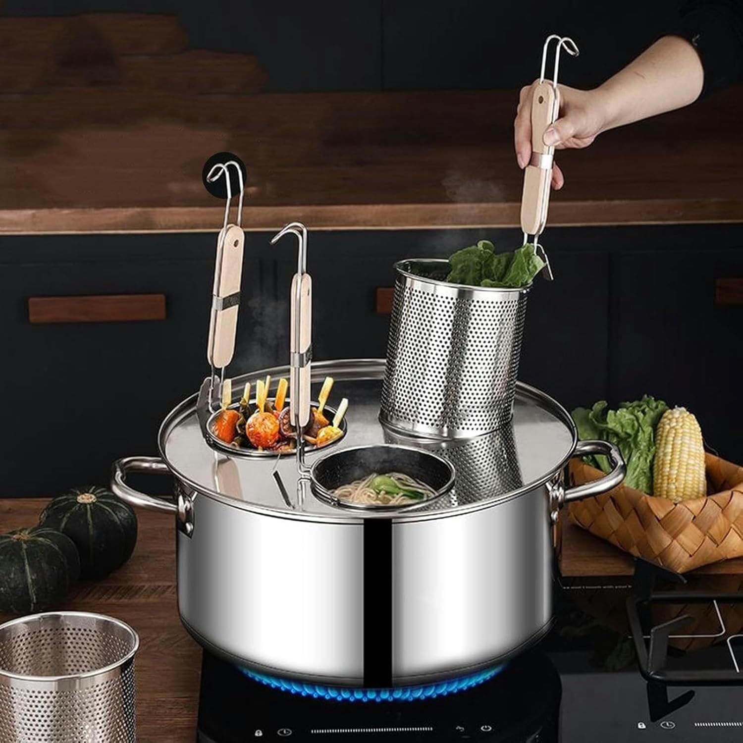 Stainless Steel Stockpot with 345 Holes for Cooking