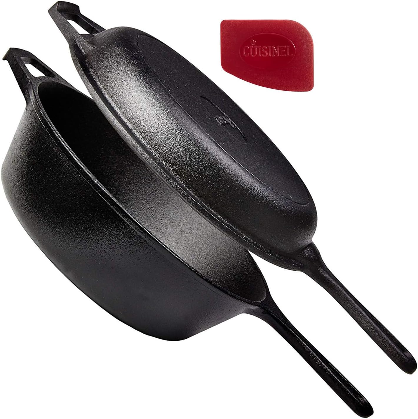 Cuisinel Ultimate 2-in-1 Cast Iron Skillet Lid