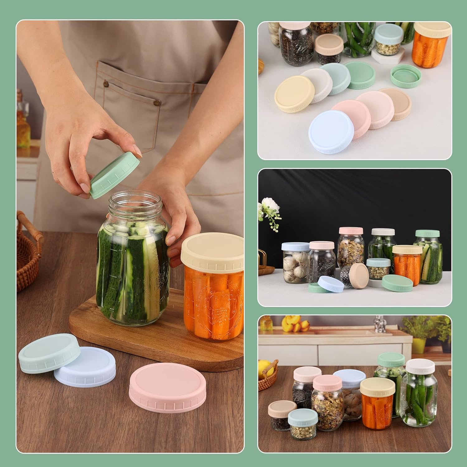 8-Pack Wide Mouth Mason Jar Lids