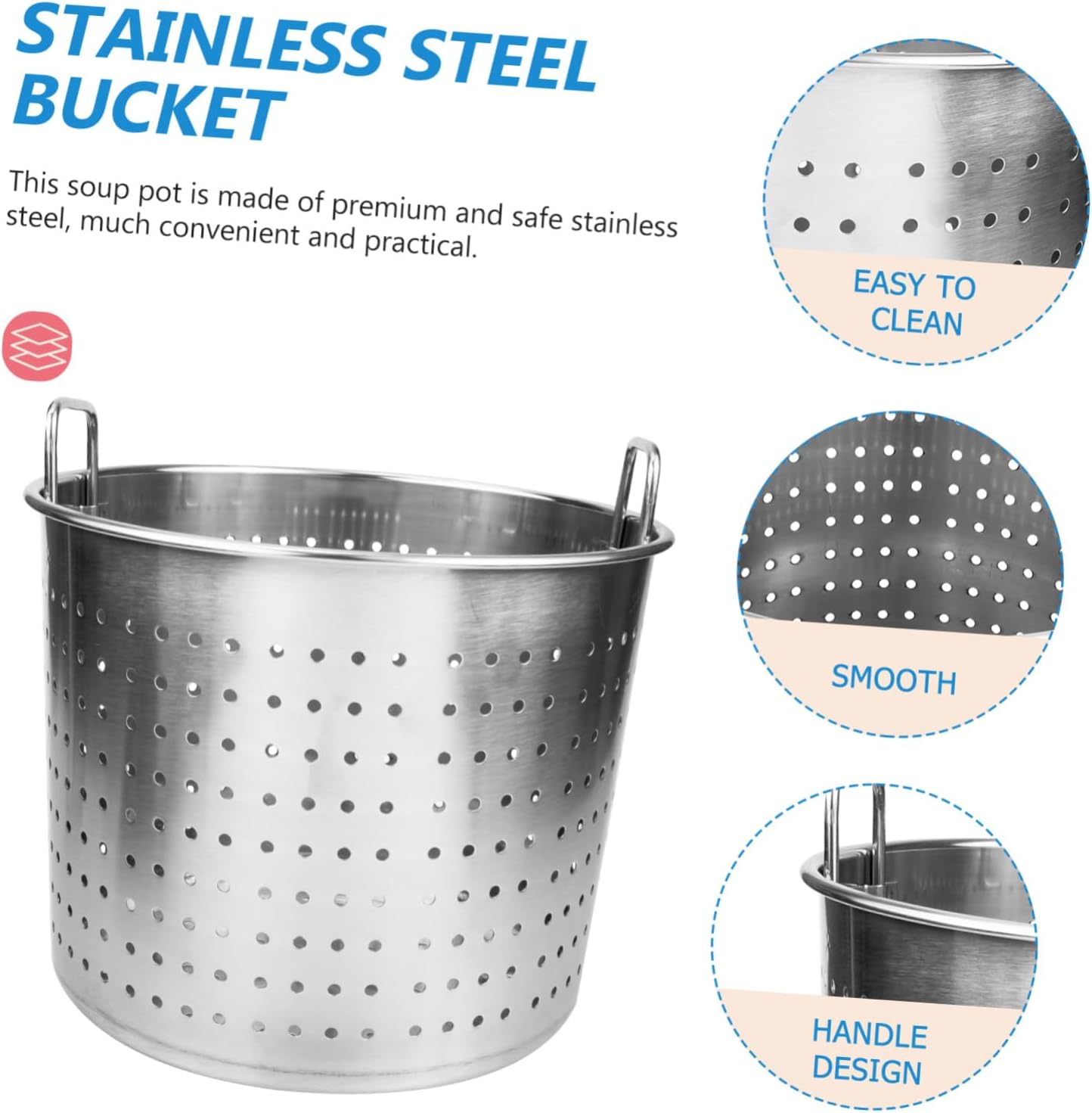 BESTonZON 10-in-1 Stainless Steel Stockpot with Mesh Screen