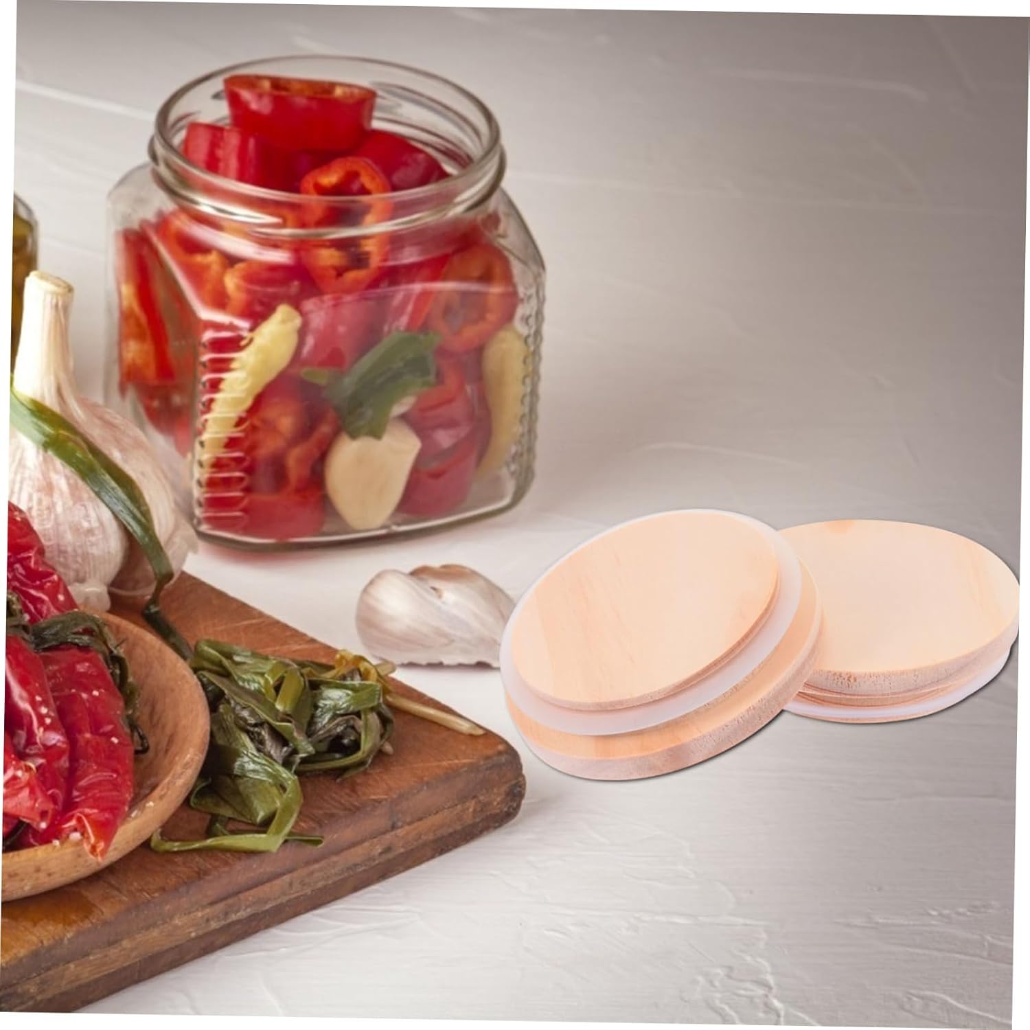 Solid Wood Canning Lid Set