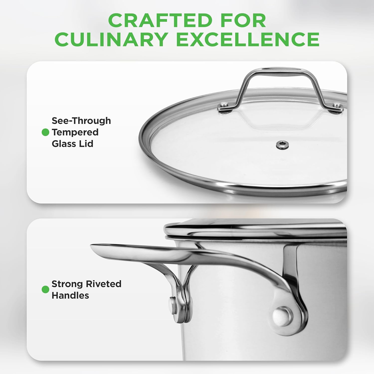NutriChef 19-Quart Stainless Steel Cooker with Glass Lid