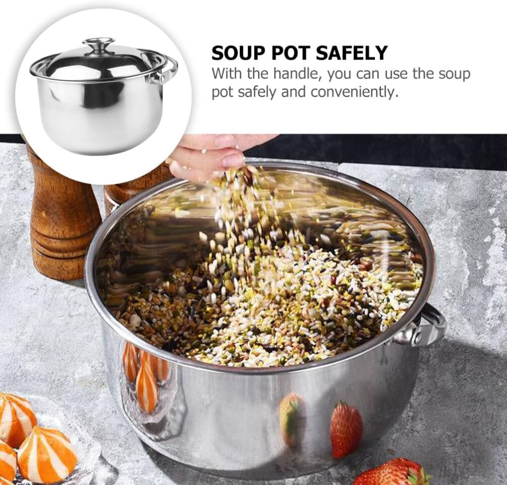 Zerodeko Stainless Steel Stock Pot With Lid