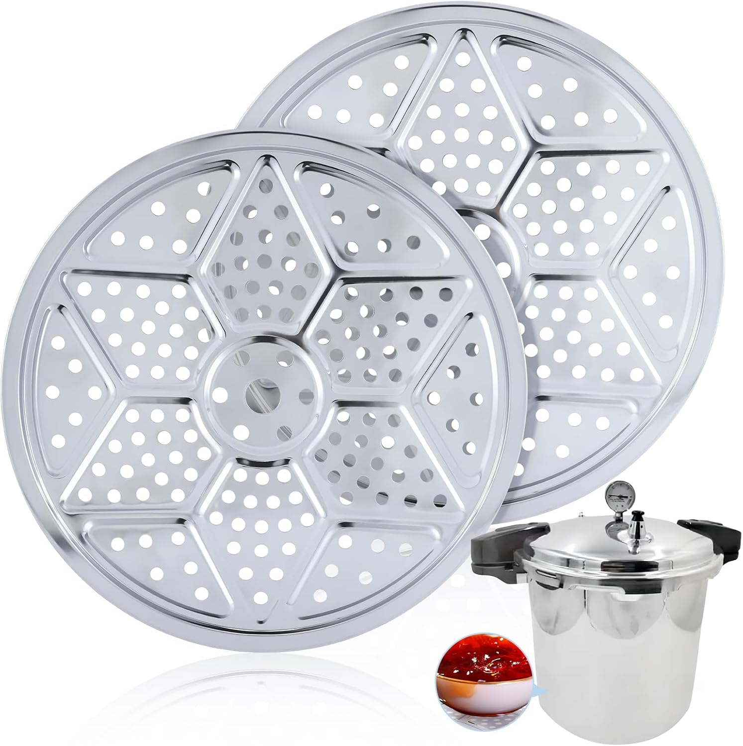 2Pcs Pressure Canner Rack Premium Stainless Steel Canning Racks for Pressure Cooker