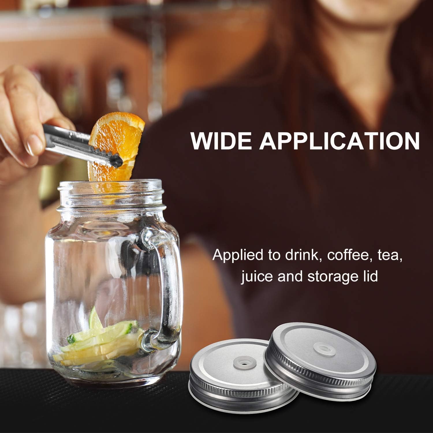 Experience perfect storage with our 8-piece mason jar lid set