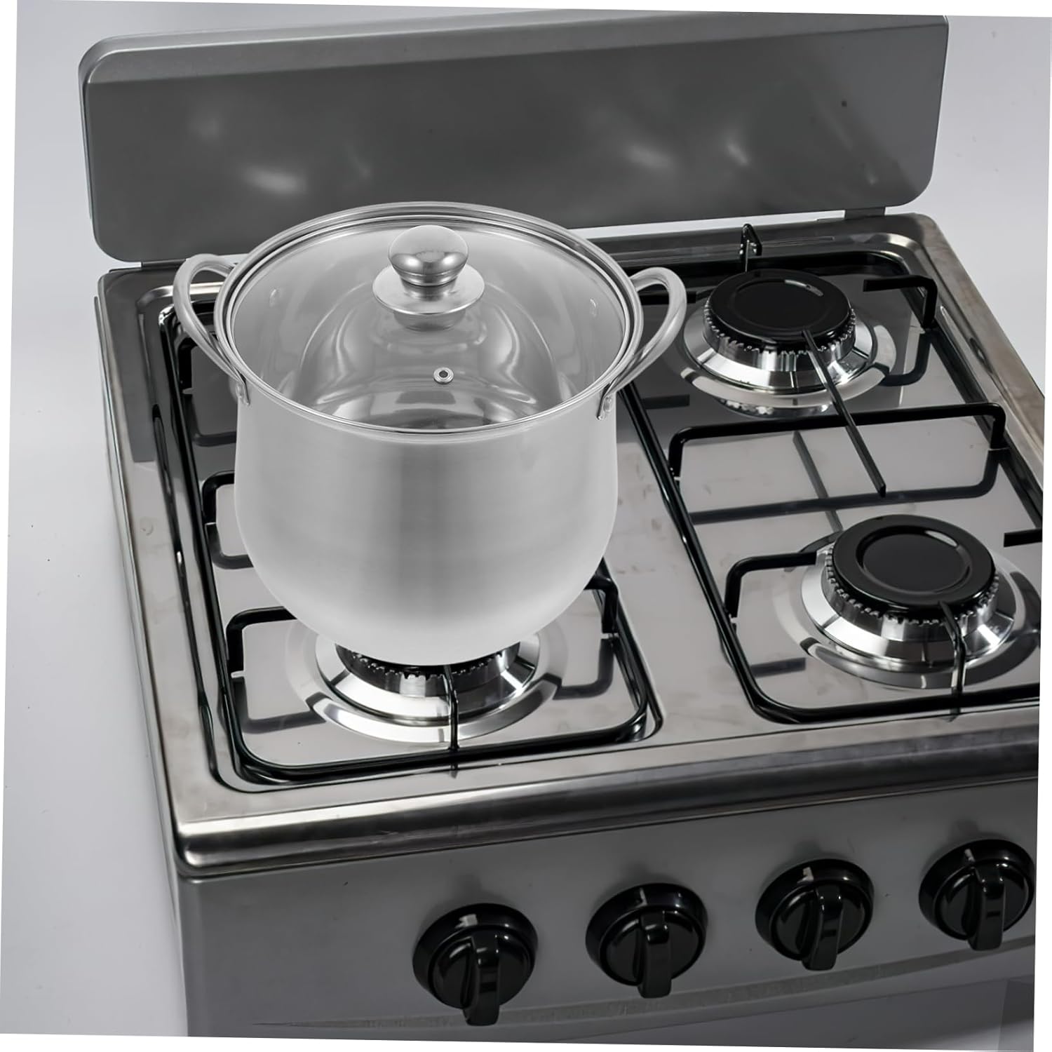 FUNOMOCYA Anti-Overflow Stainless Steel Pot with Lid Safe Durable Kitchen Tool