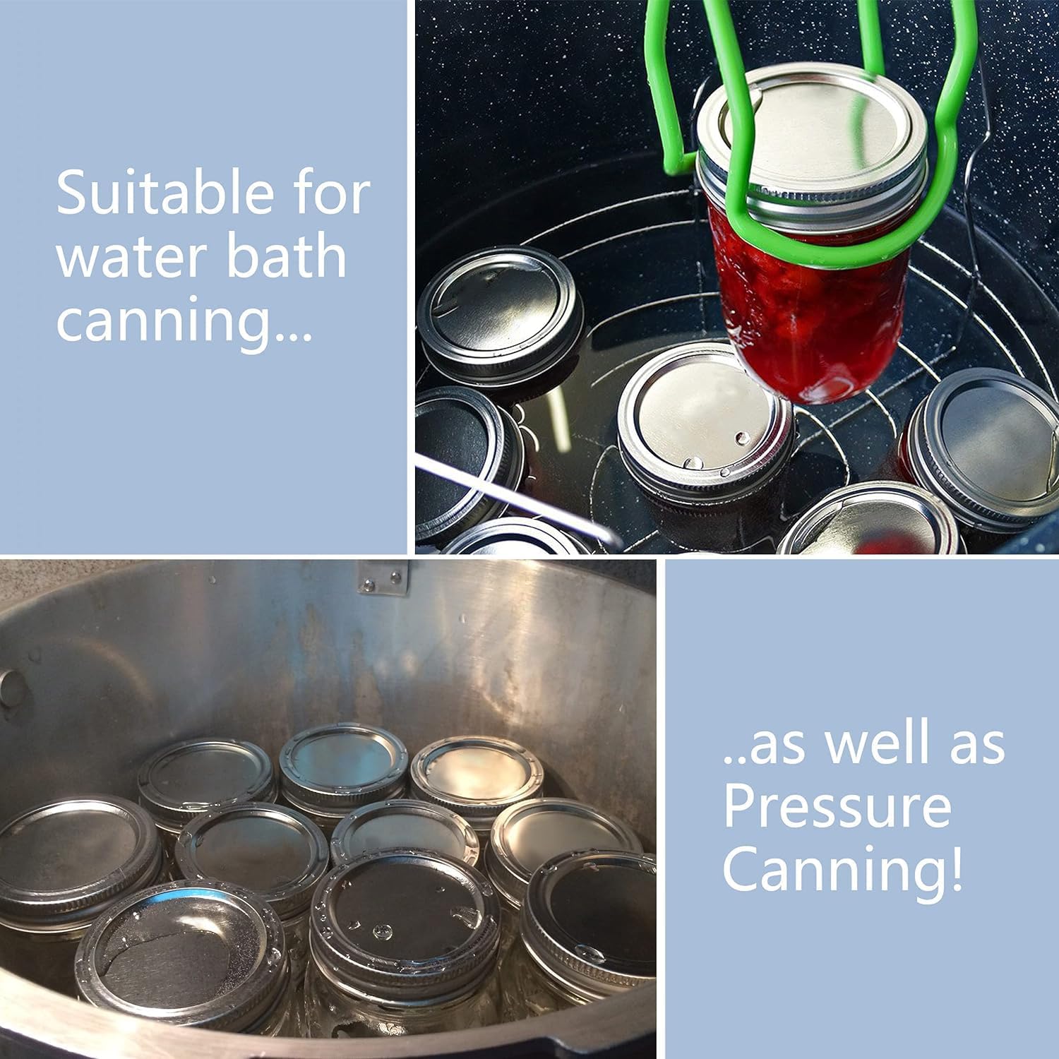 Premium Canning Lids for Ball Jars - Durable Easy to Use