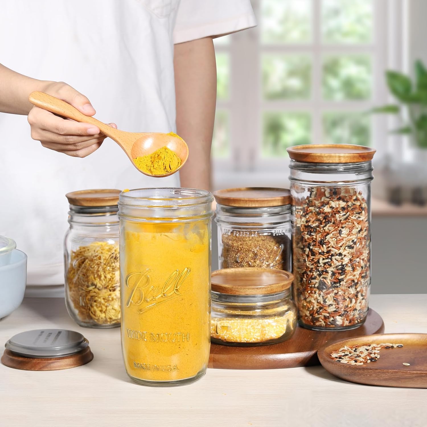 Reusable Storage Lids for Mason Jars Silicone seal Airtight