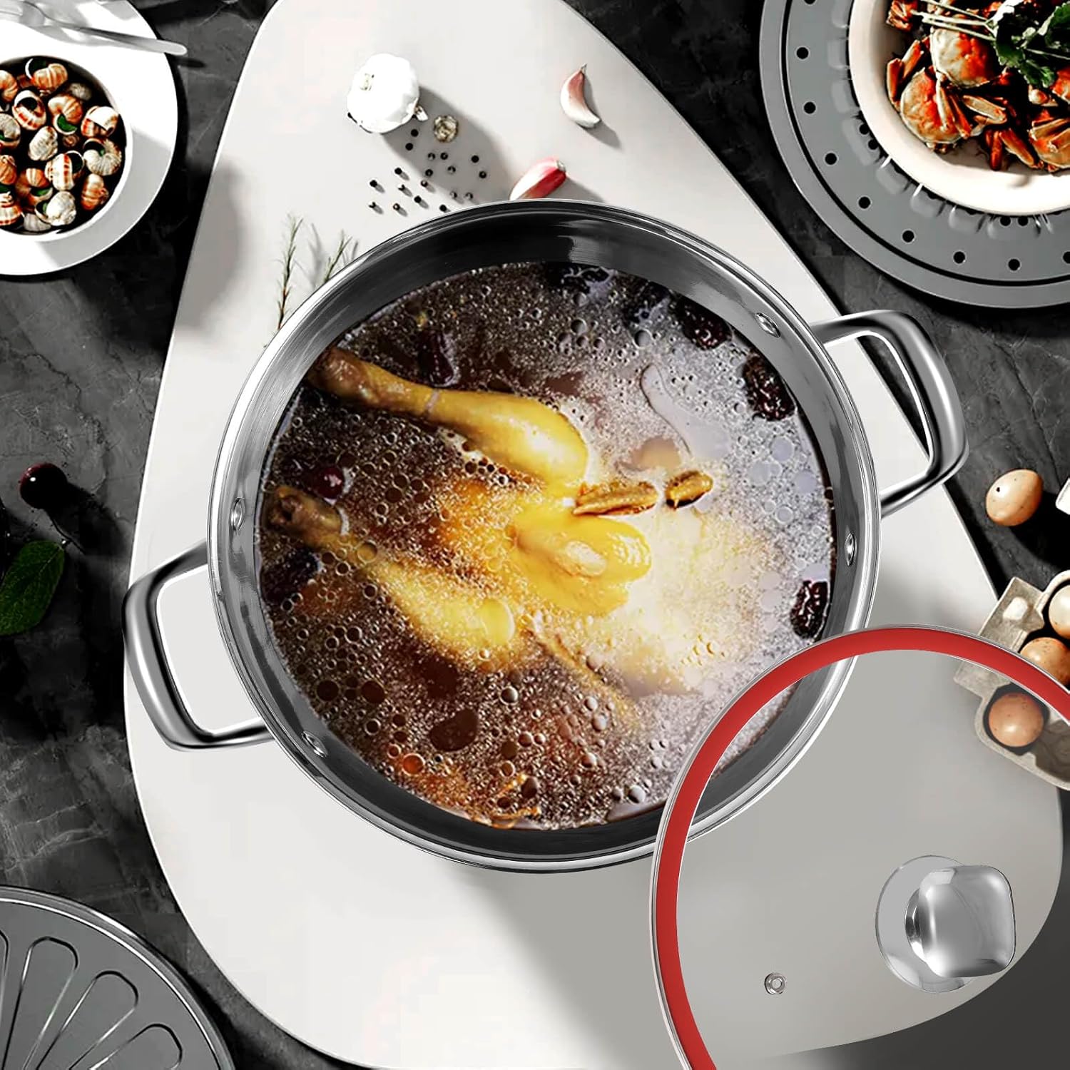 10 QT Stainless Steel Stock Pot