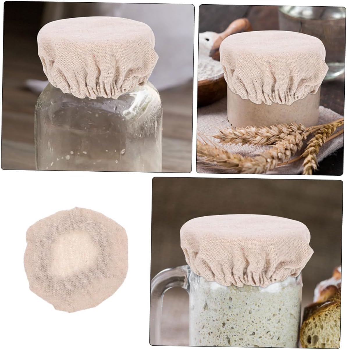PRETYZOOM 3sets Jar Lid Replacement Canning Lids with Cloth Covers