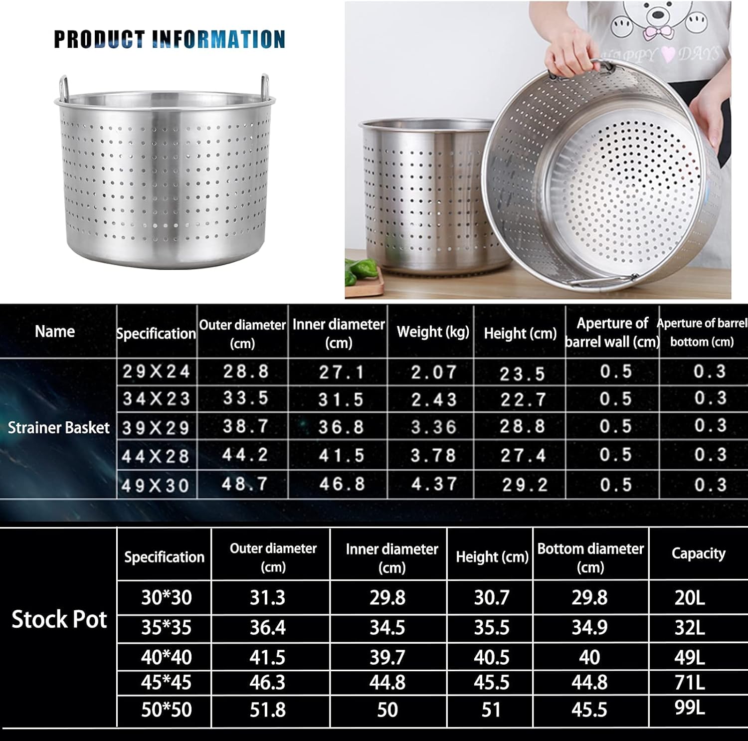 Stainless Steel Stockpot Heavy Duty Lid Included Perfect for Tamales More
