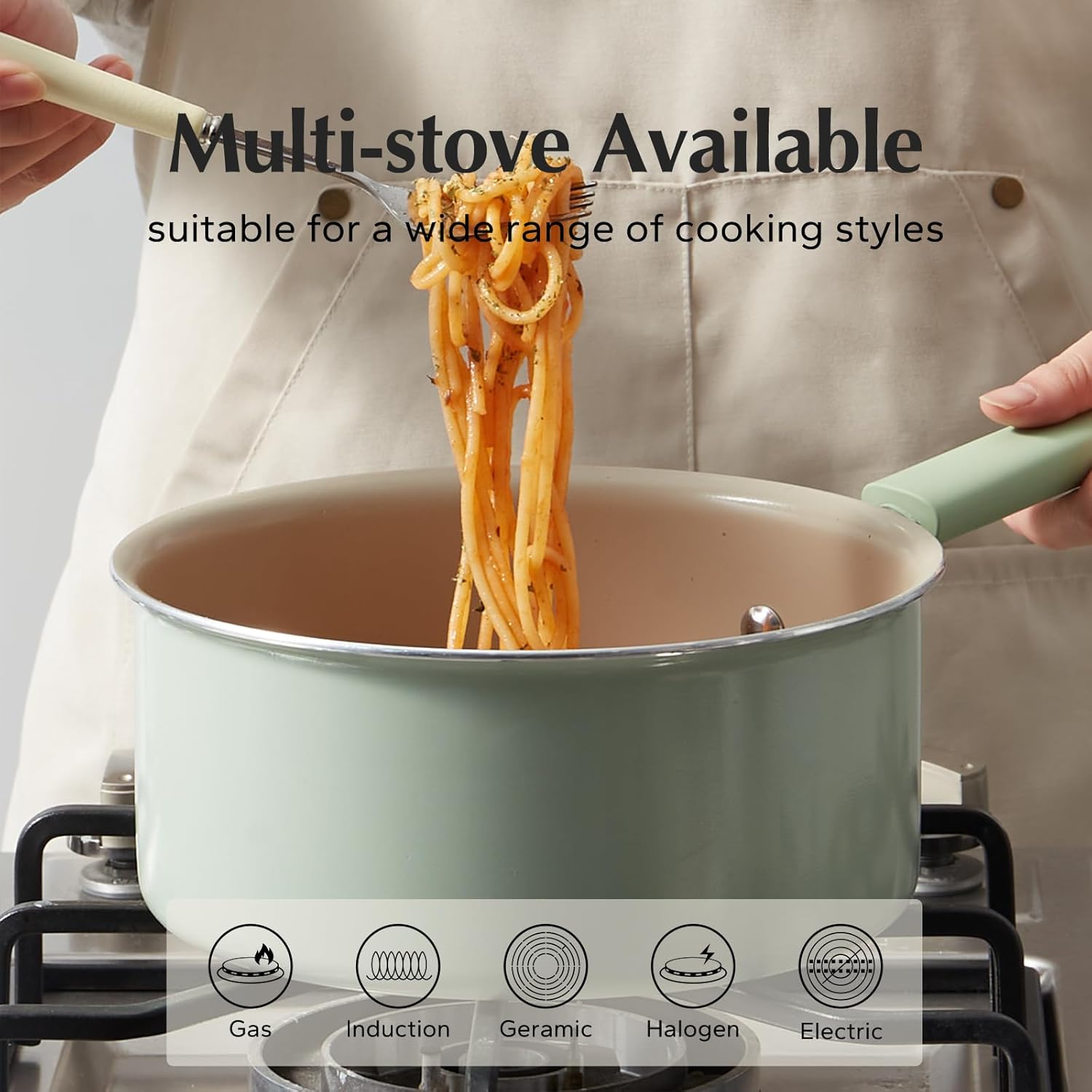 Redchef Nonstick Ceramic Saucepan Reliable Safe Kitchen Tool