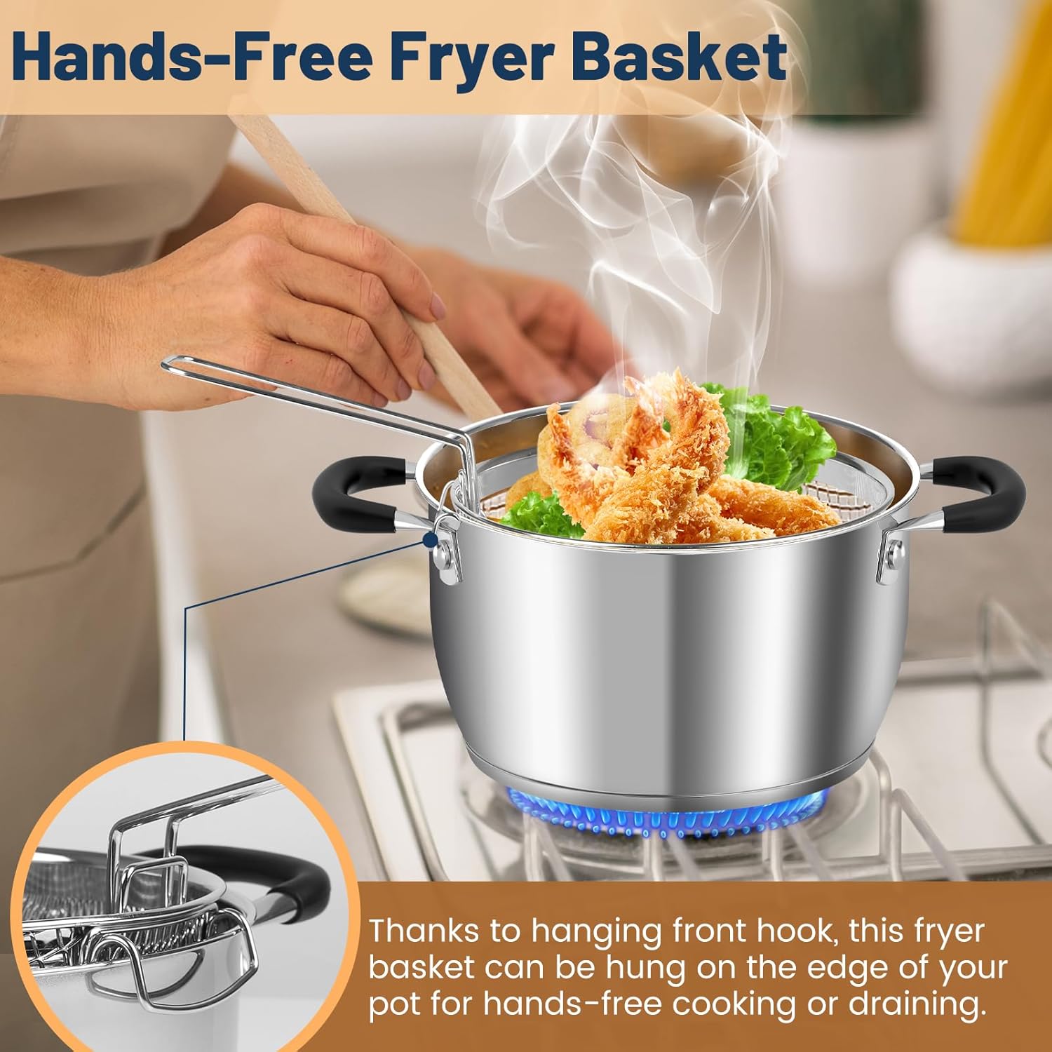 AOSIONStainless Steel Stock Pot for Cooking