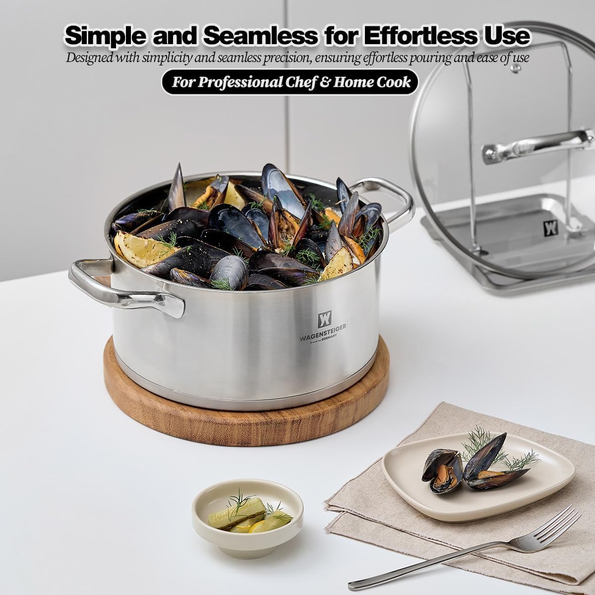 Versatile Stock Pot with Tempered Glass Lid