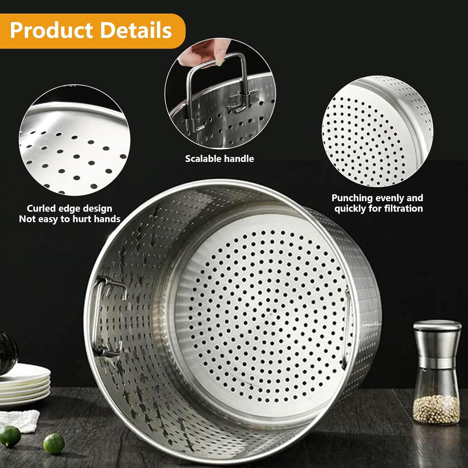 AIZYR Stock Pot Turkey Fryer with Basket 35cm