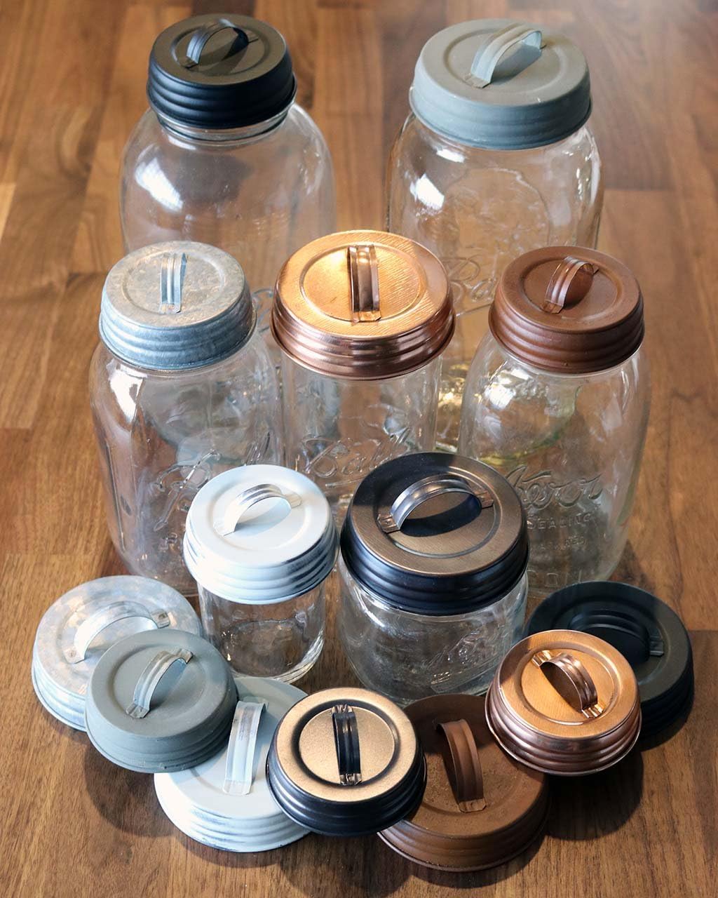 Strong Durable Mason Jar Lid with Handle 4-Pack