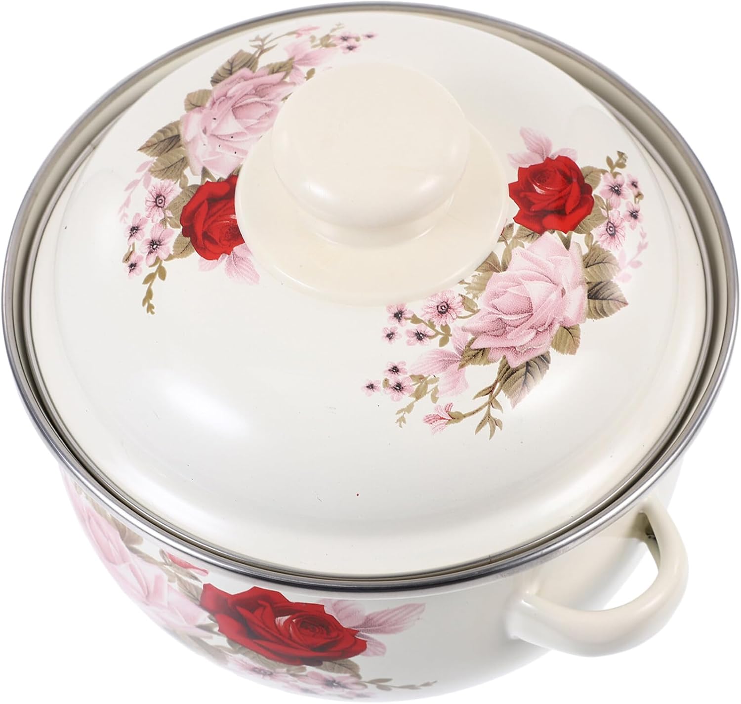 Sturdy Retro Stockpot with Double Handles Elegant Design for Kitchen Use
