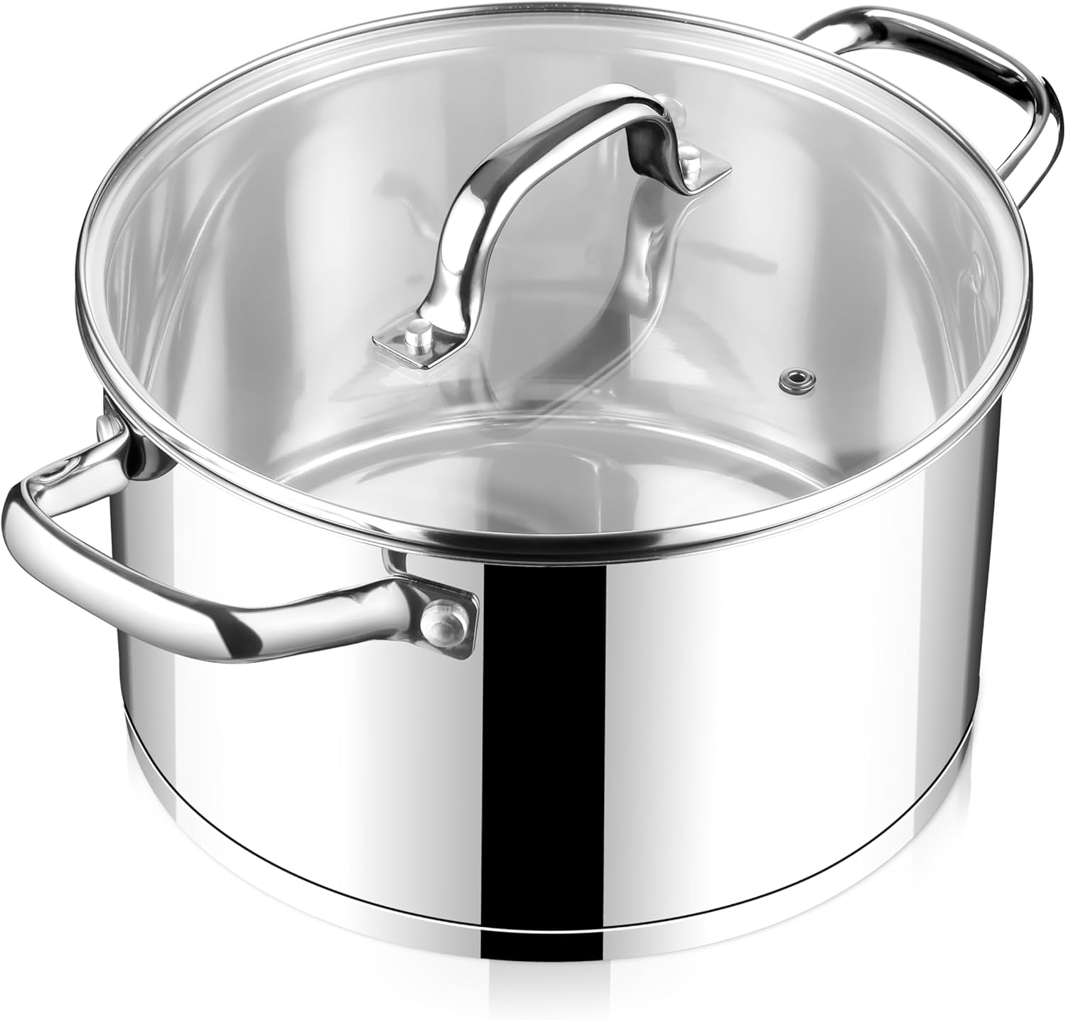 Sleek 4 qt Stock Pot with Lid - Premium Kitchen Tool forRecipes
