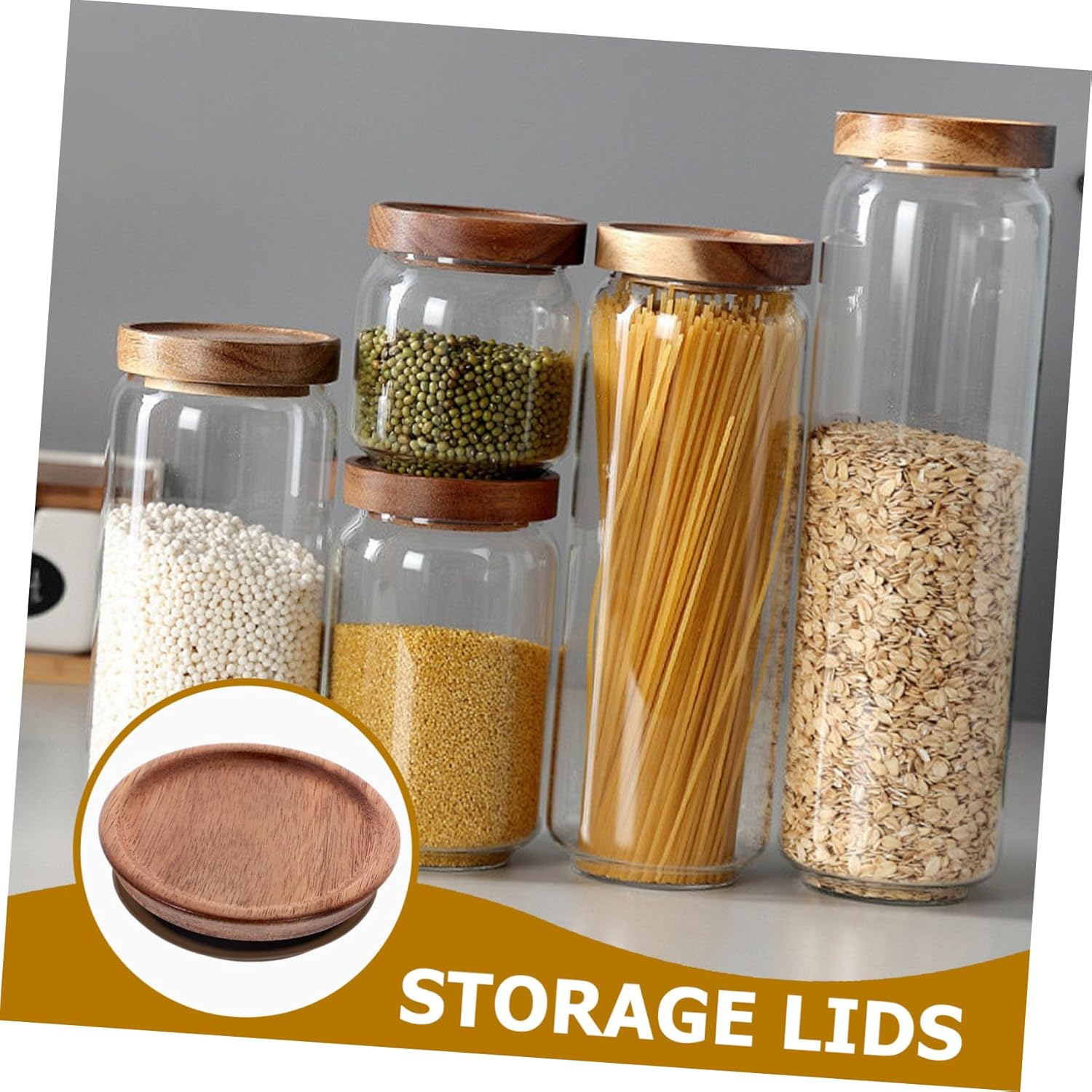 PrettyZoom Organic Wide Mouth Mason Jar Lids for Canning and Storage