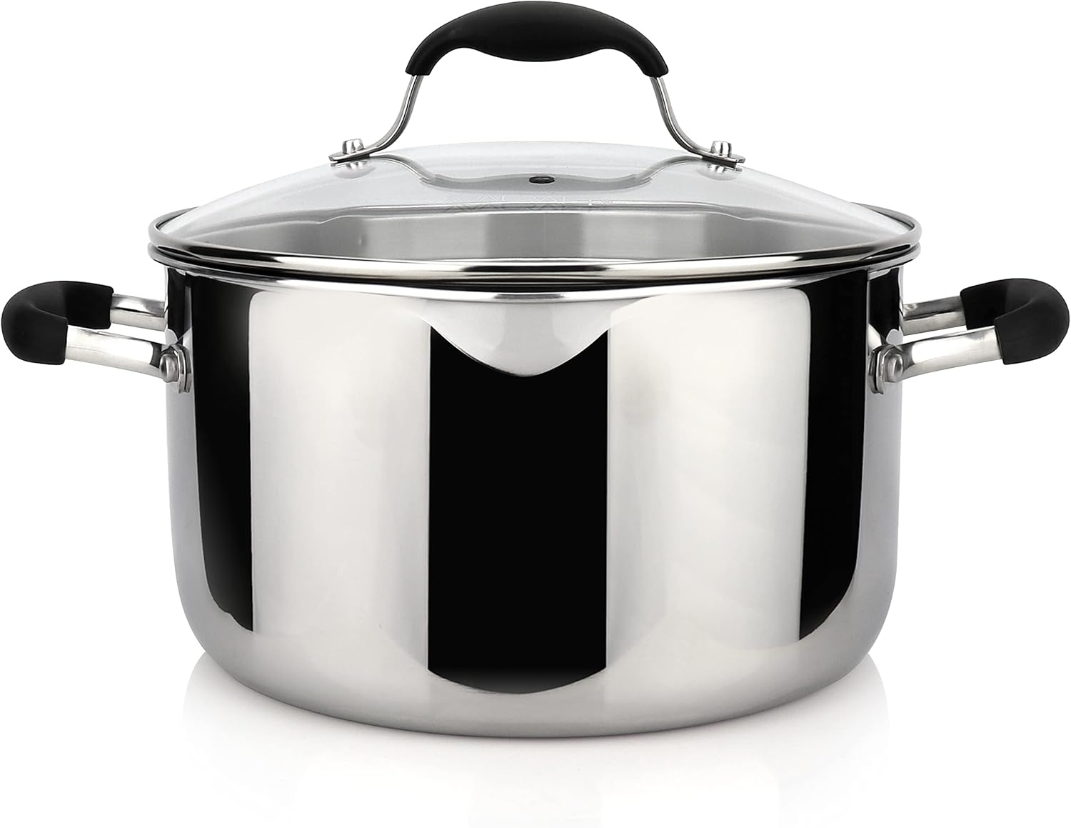 6 qt 1810 SS Stockpot with Glass Lid