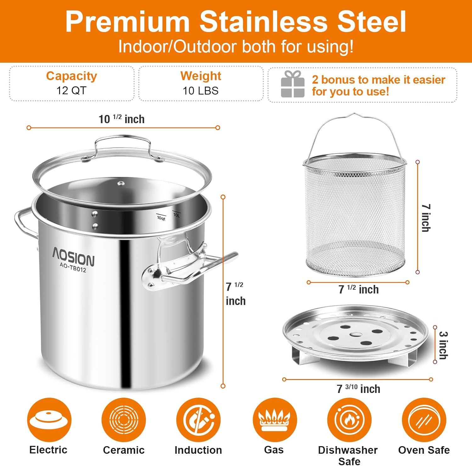 Stainless Steel Stockpot for Cooking