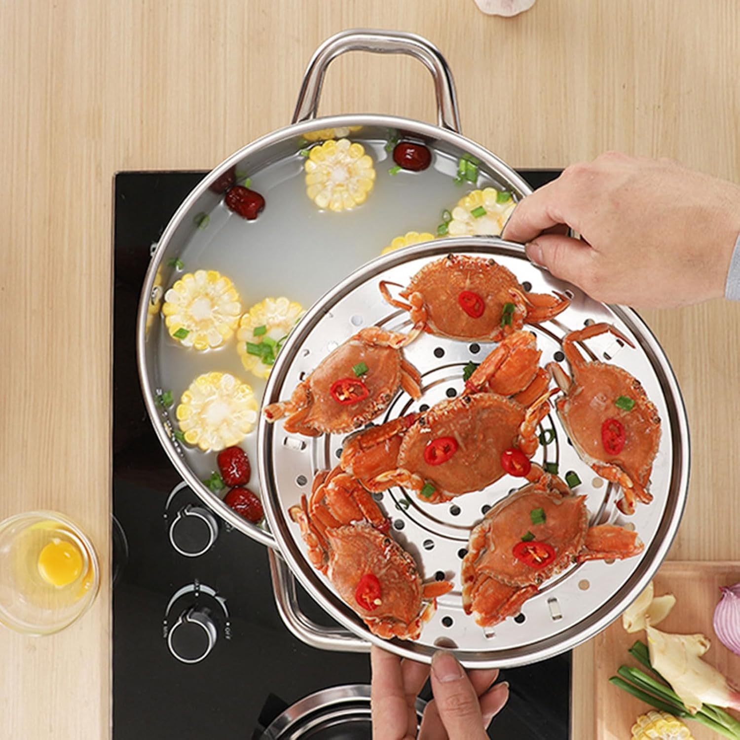 High-Quality 304 SS Stockpot with Lid