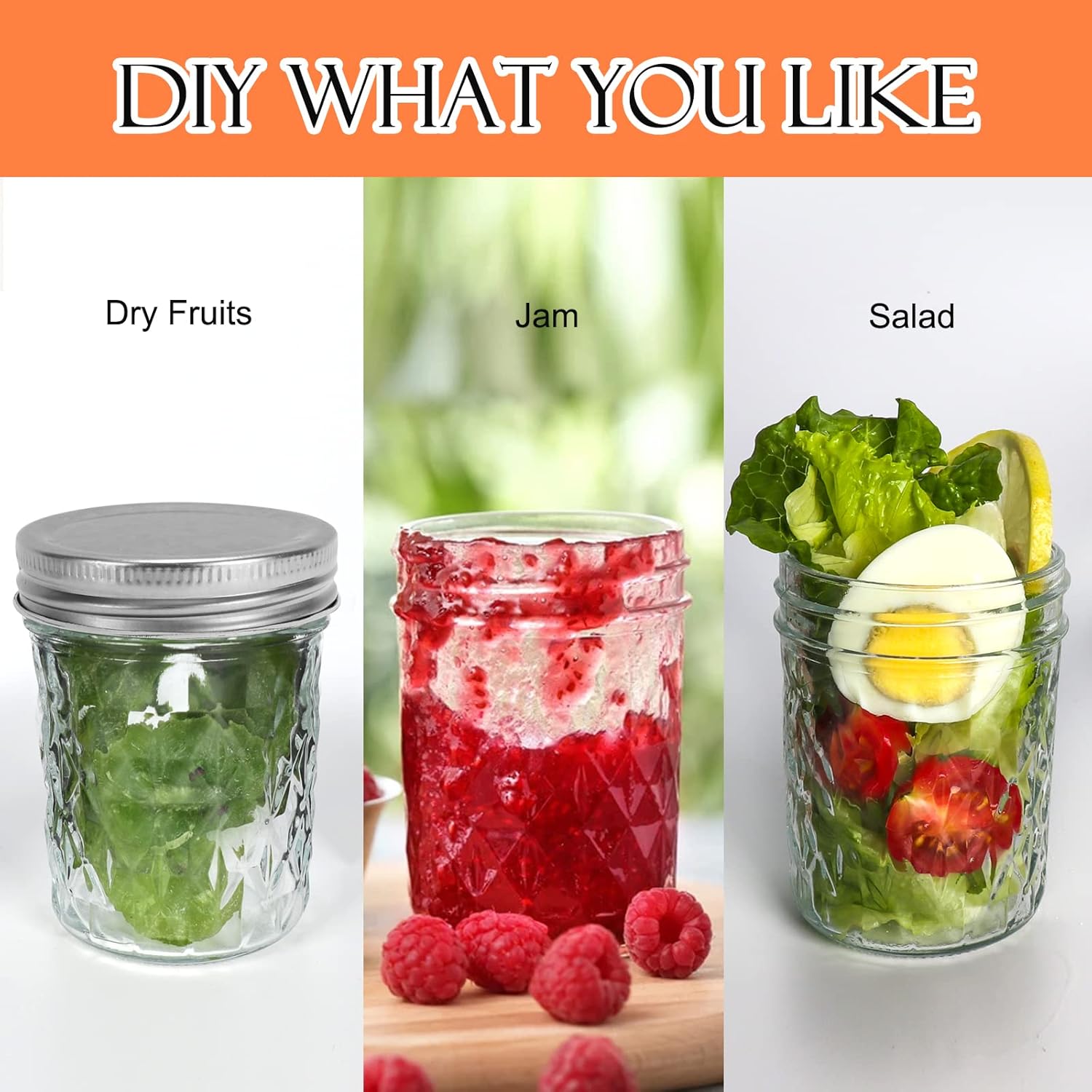 Eco-Friendly Mason Jars 12oz Airtight Capacity