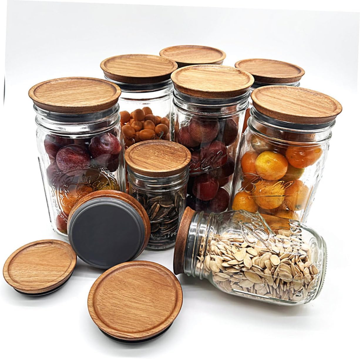 2-Piece Airtight Mason Jar Lid Set with Silicone Seal