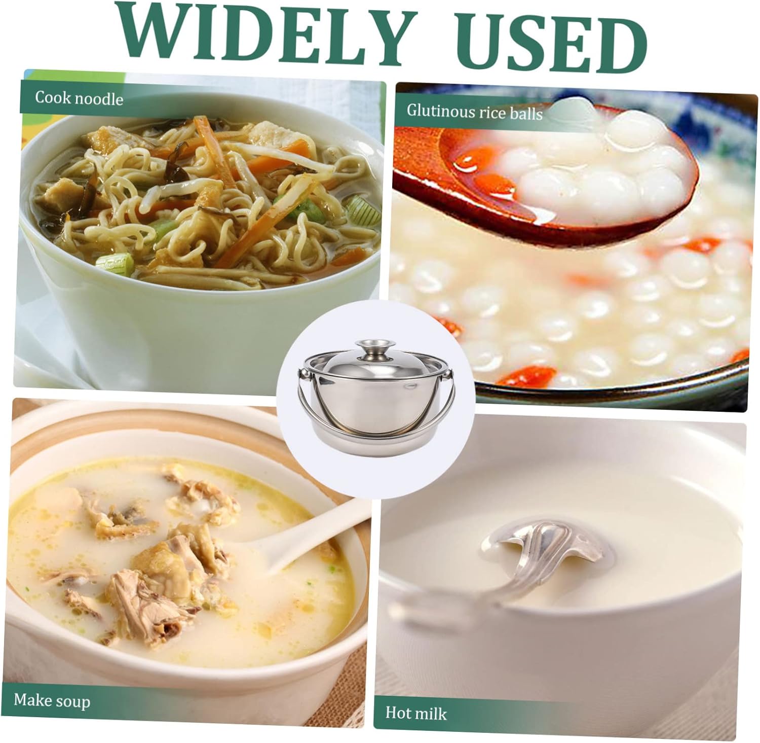 Stainless Steel Noodle Cooking Pot with Handle
