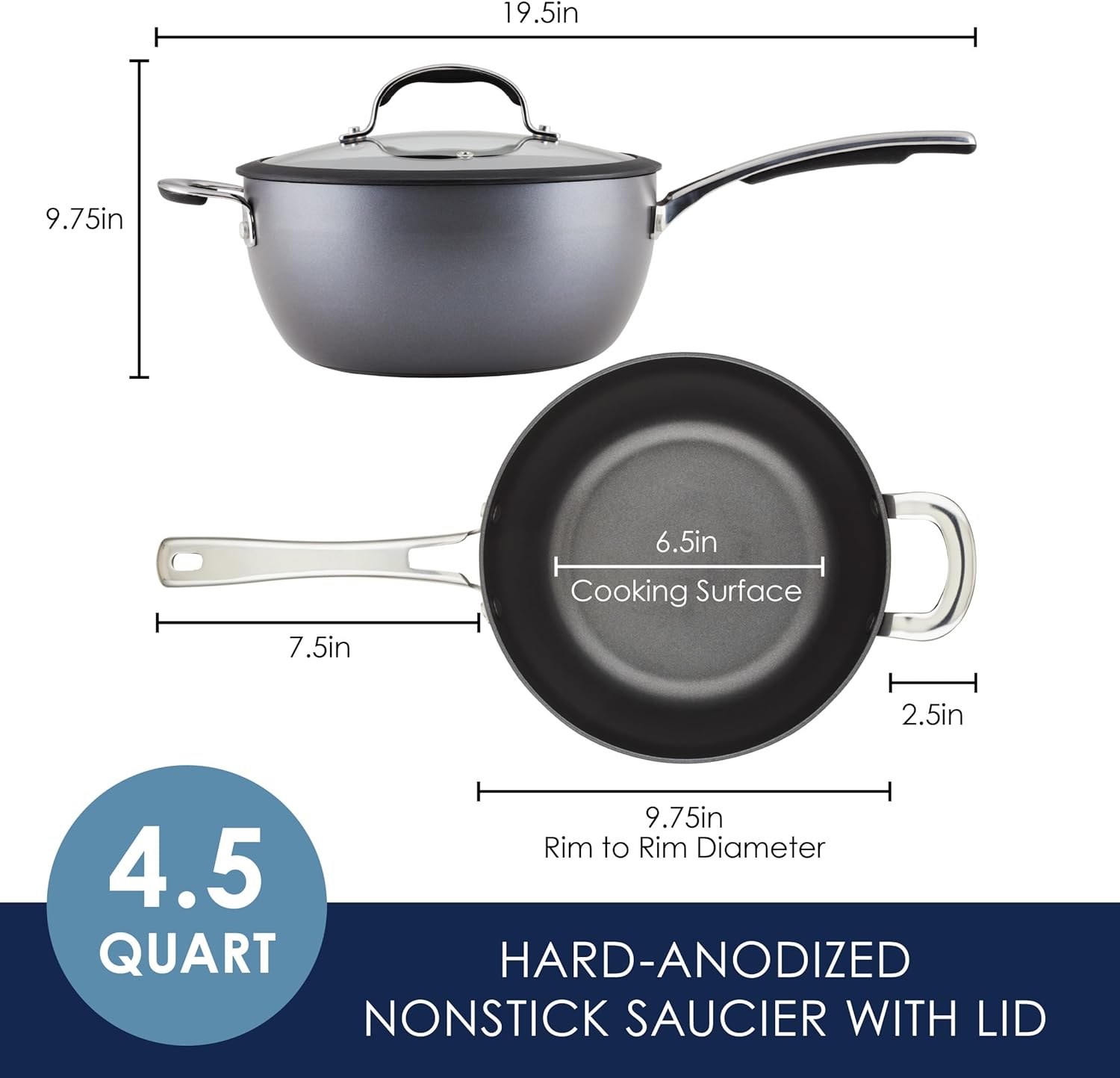 Master Your Cooking with Rachael Ray Hard Anodized Nonstick Saucier Pan