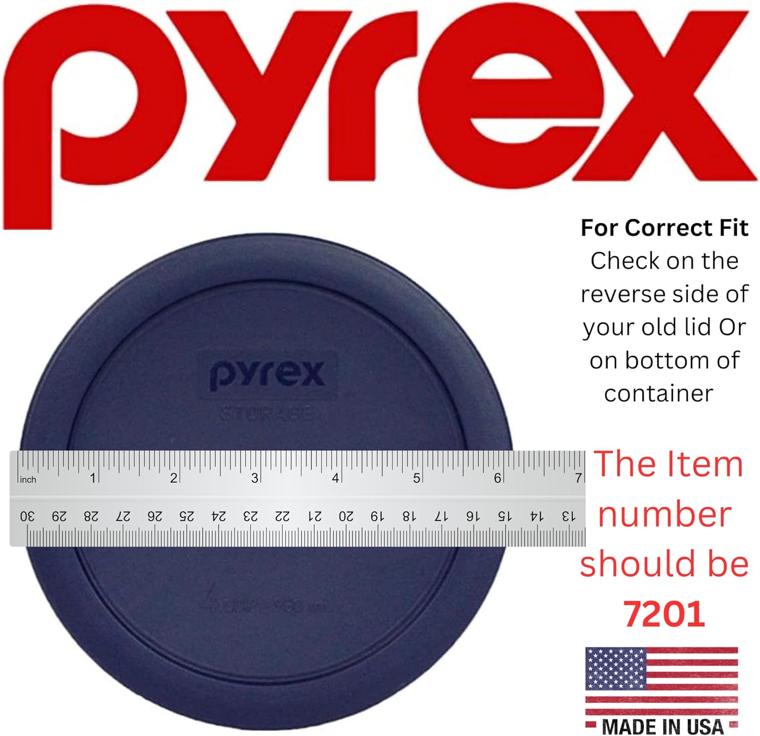 4-Piece Pyrex Blue Plastic Lids