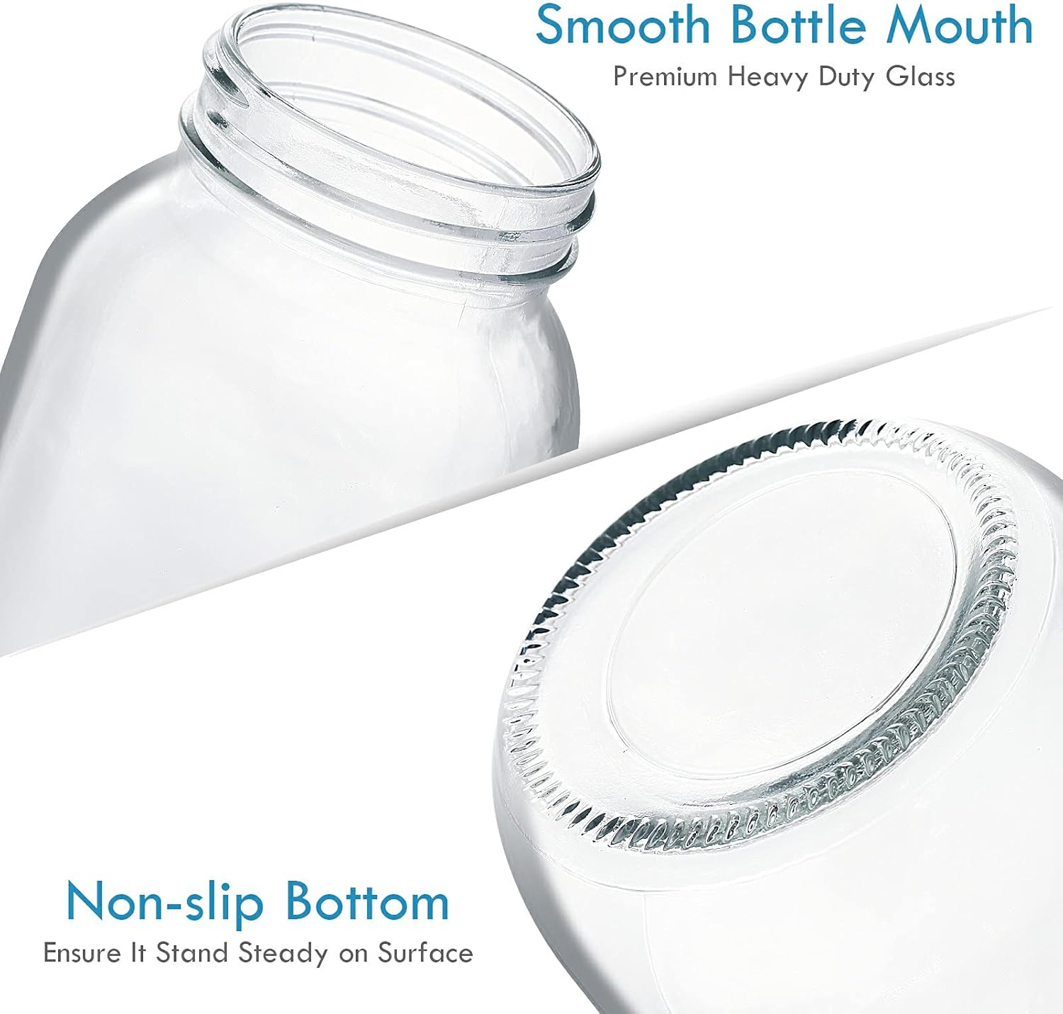YEBODA 16 oz Wide Mouth Mason Jars
