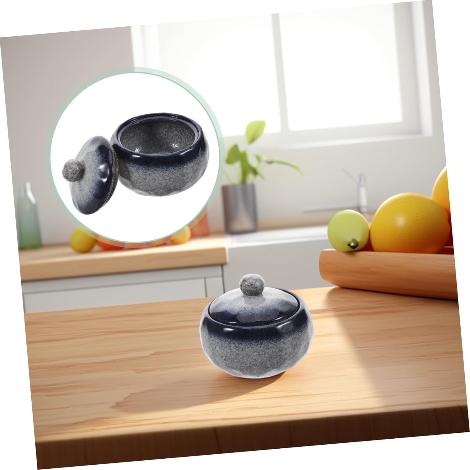 BESTOYARD Japanese Ceramic Stew Pot with Lid for Single Serving