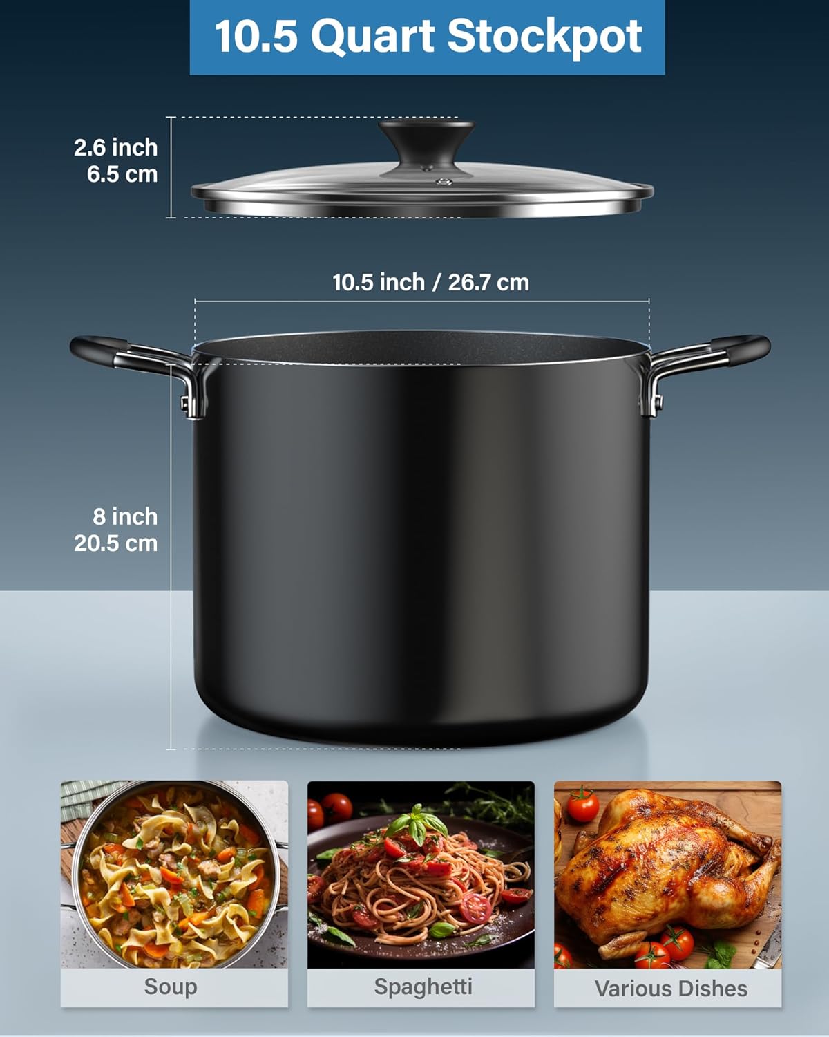 Pro-Style Nonstick Stockpot with Lid